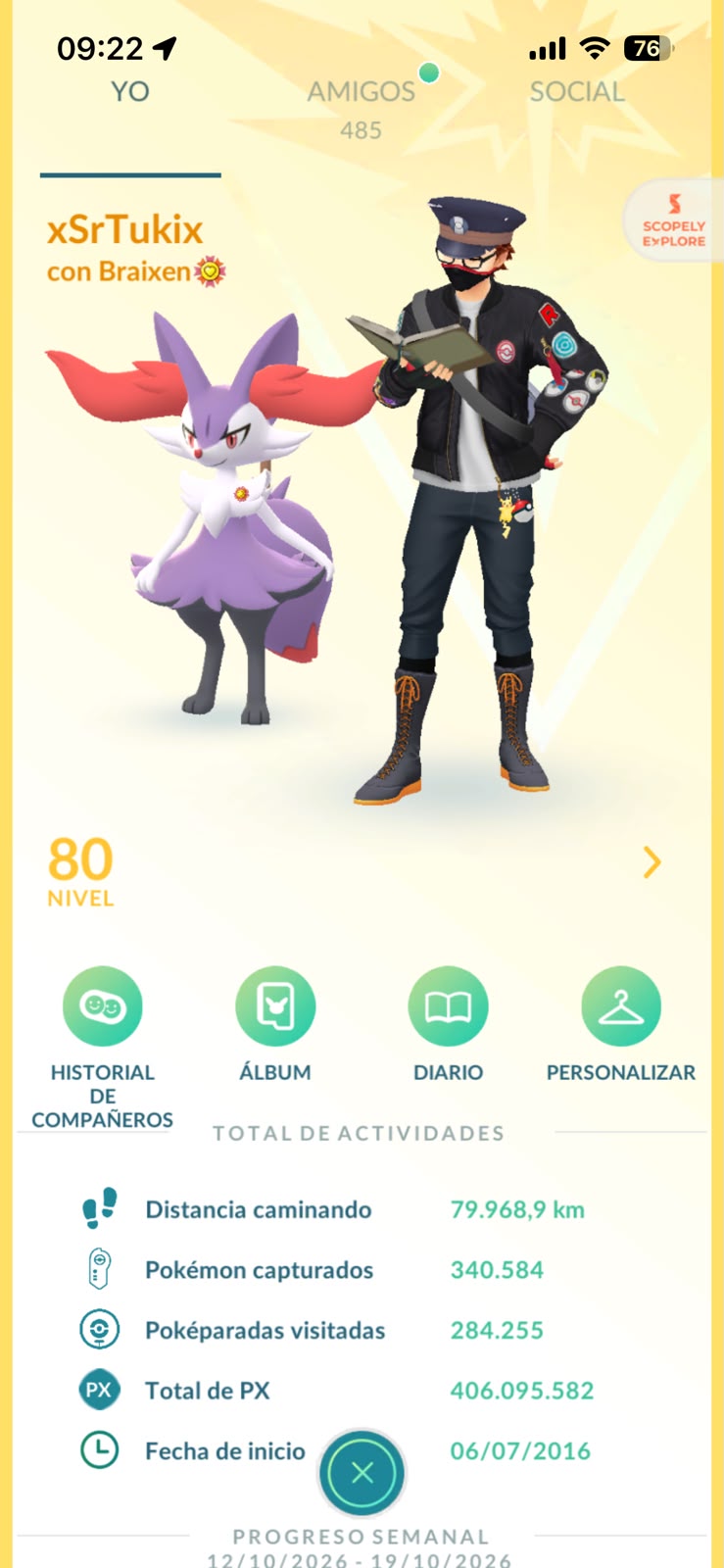 Perfil de entrenador de Pokémon GO de Sr.Tuki